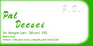 pal decsei business card