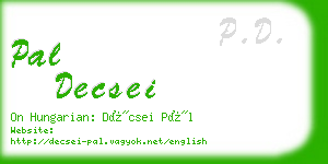 pal decsei business card